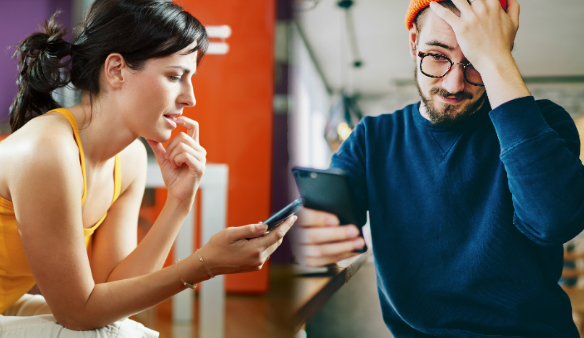 Nervös, kärlek, online, Crush, dejt, ångest, SMS